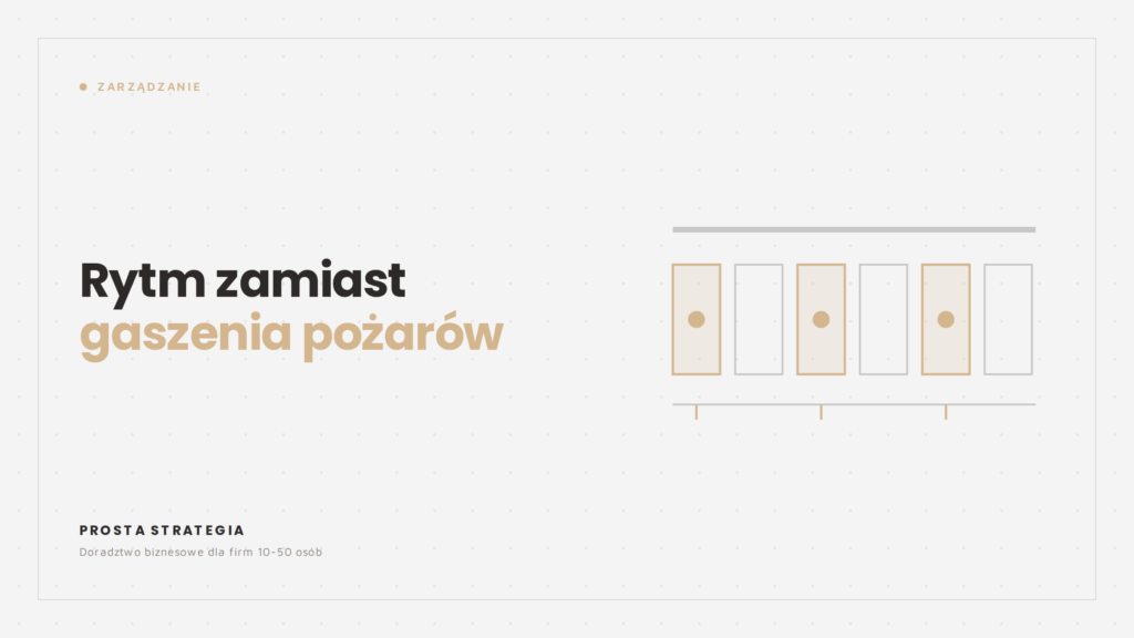 Rutyny zarządcze. Jak wdrożyć rytm pracy, który porządkuje firmę i pilnuje realizacji?